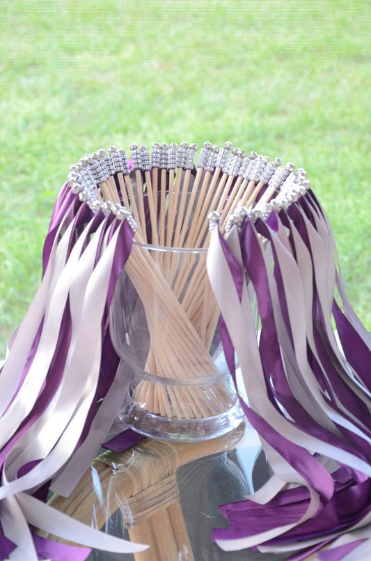 Colorful Ribbon Fairy Wands – Wedding & Party Magic Streamer Decorations for Send-Offs