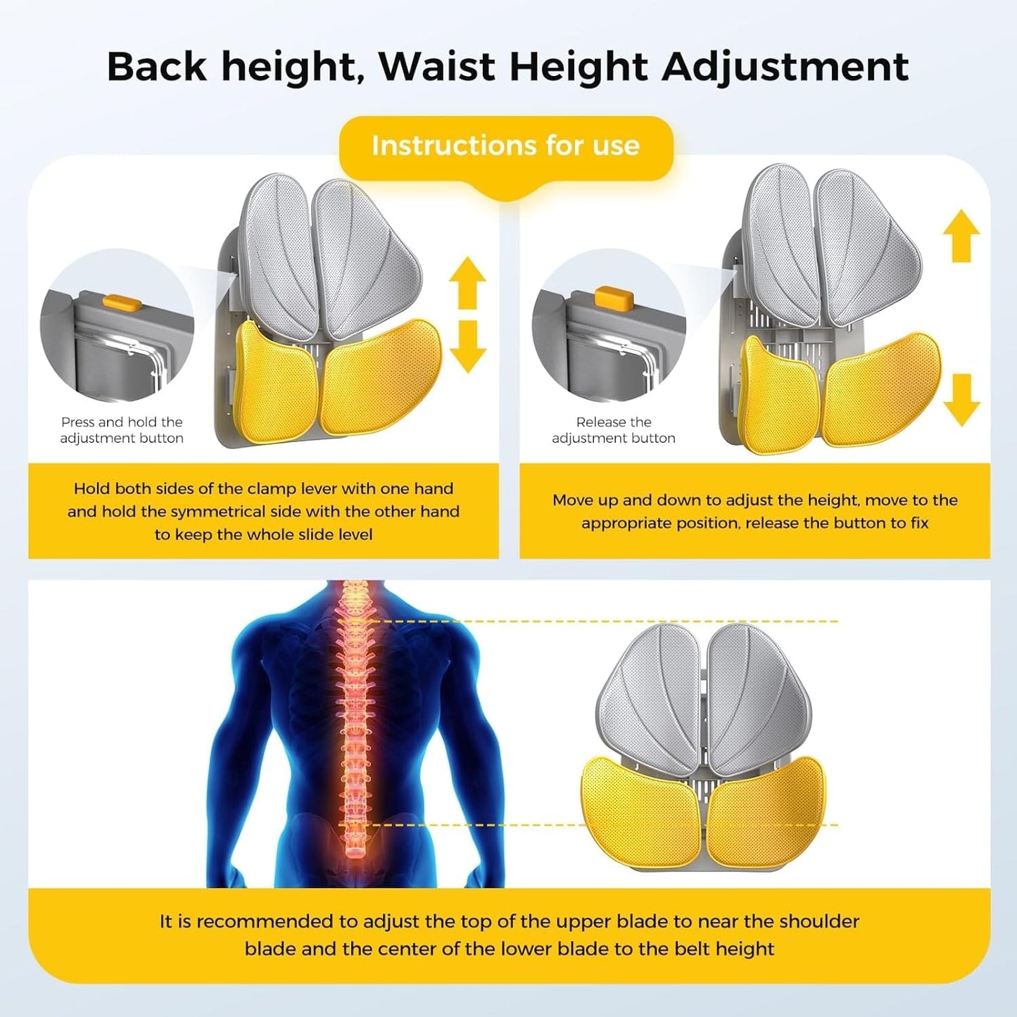 Comfort Pillow for Back Relief – Effortless, Relaxed Sitting All Day
