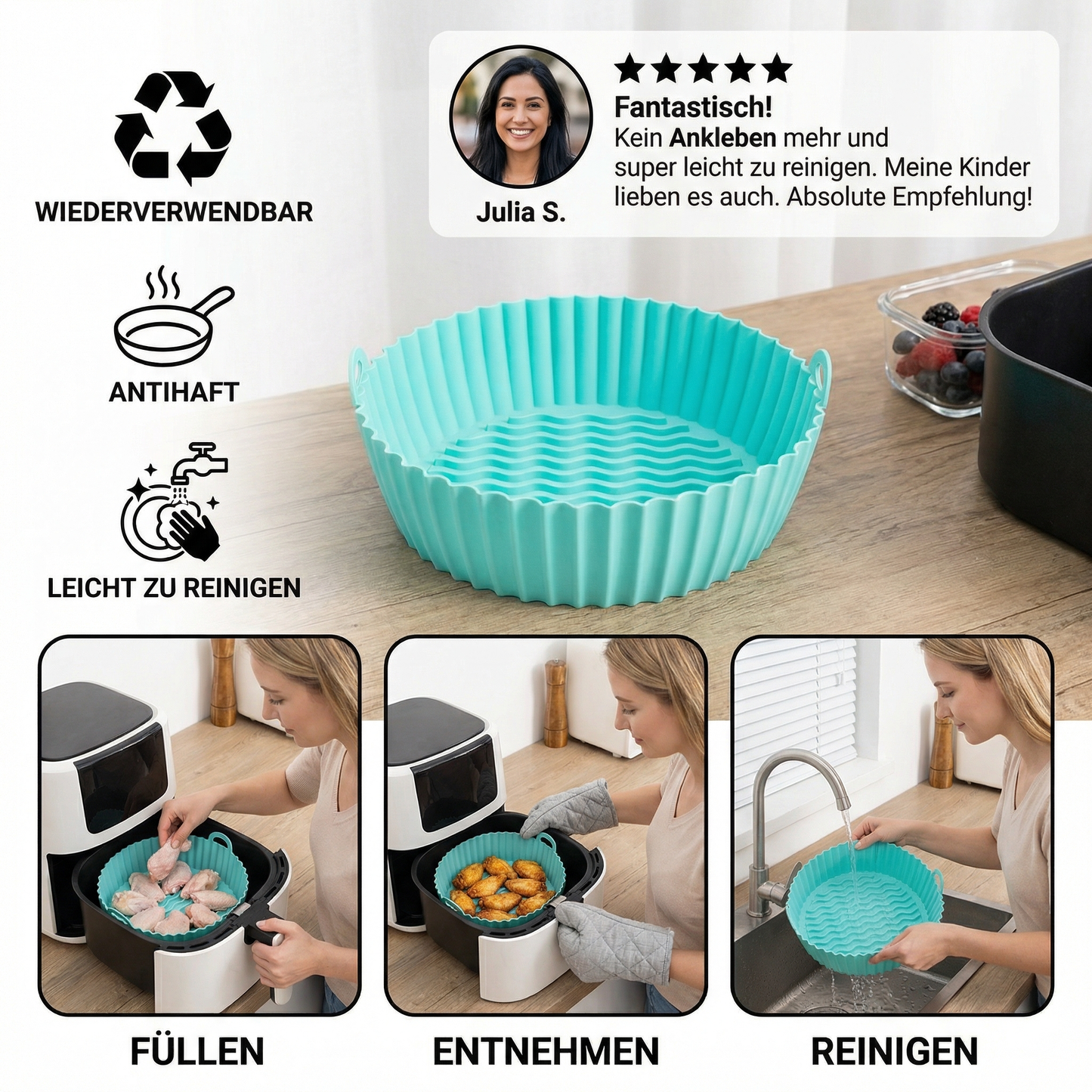 CrispEase – Non-Stick Cooking Aid for Easy Crisping and Quick Cleaning