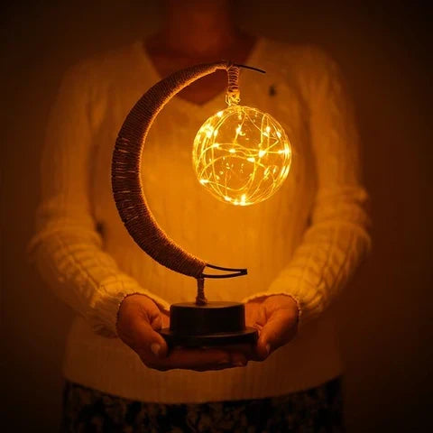 Lunar Moon Lamp Decorative Night Light for Bedroom & Living Room