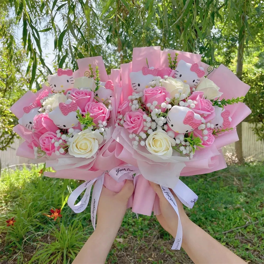 Royelux Hello Kitty Flower Bouquet – Creative Gift for Birthdays & Special Occasions
