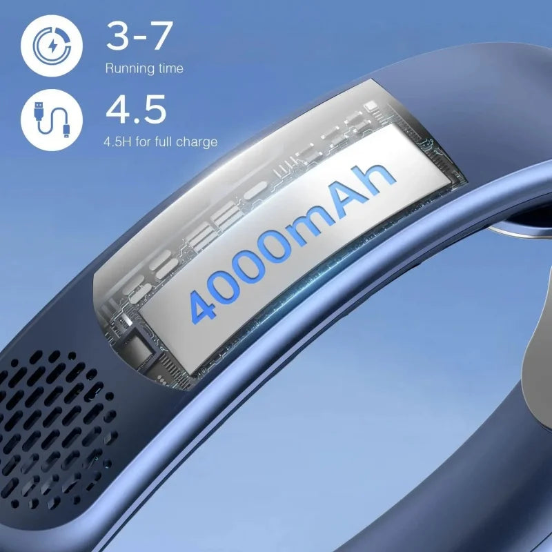 Hands-Free 360° Neck Fan - Cool Breeze Technology