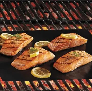 Non-Stick BBQ Mat | Easy Clean Grilling | Ideal for Meat, Fish, and Veggies | GrillClean