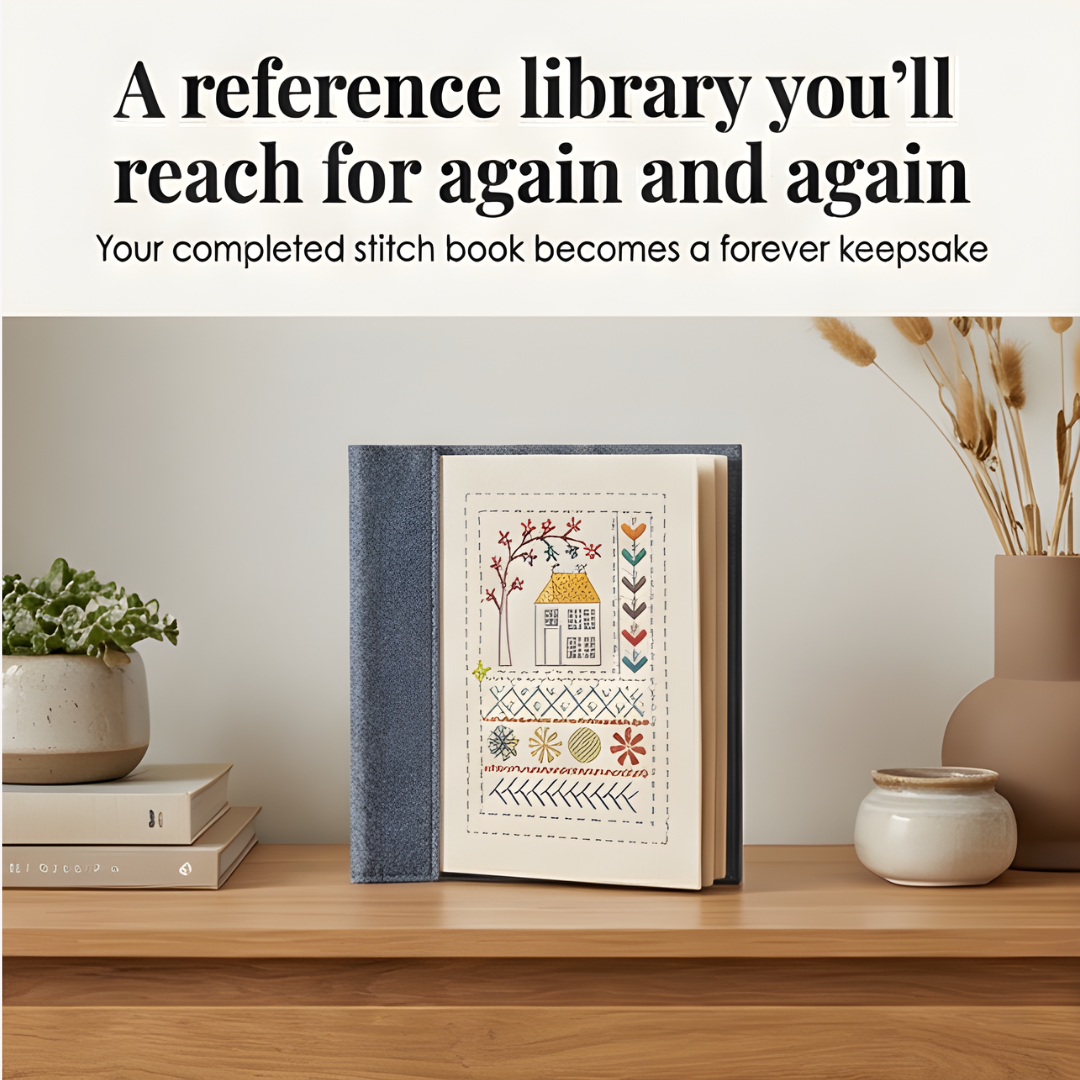 Embroidery | 106 Stitch Designs Step-by-Step Book Set | Practice Using Linen Pages | StitchLibrary