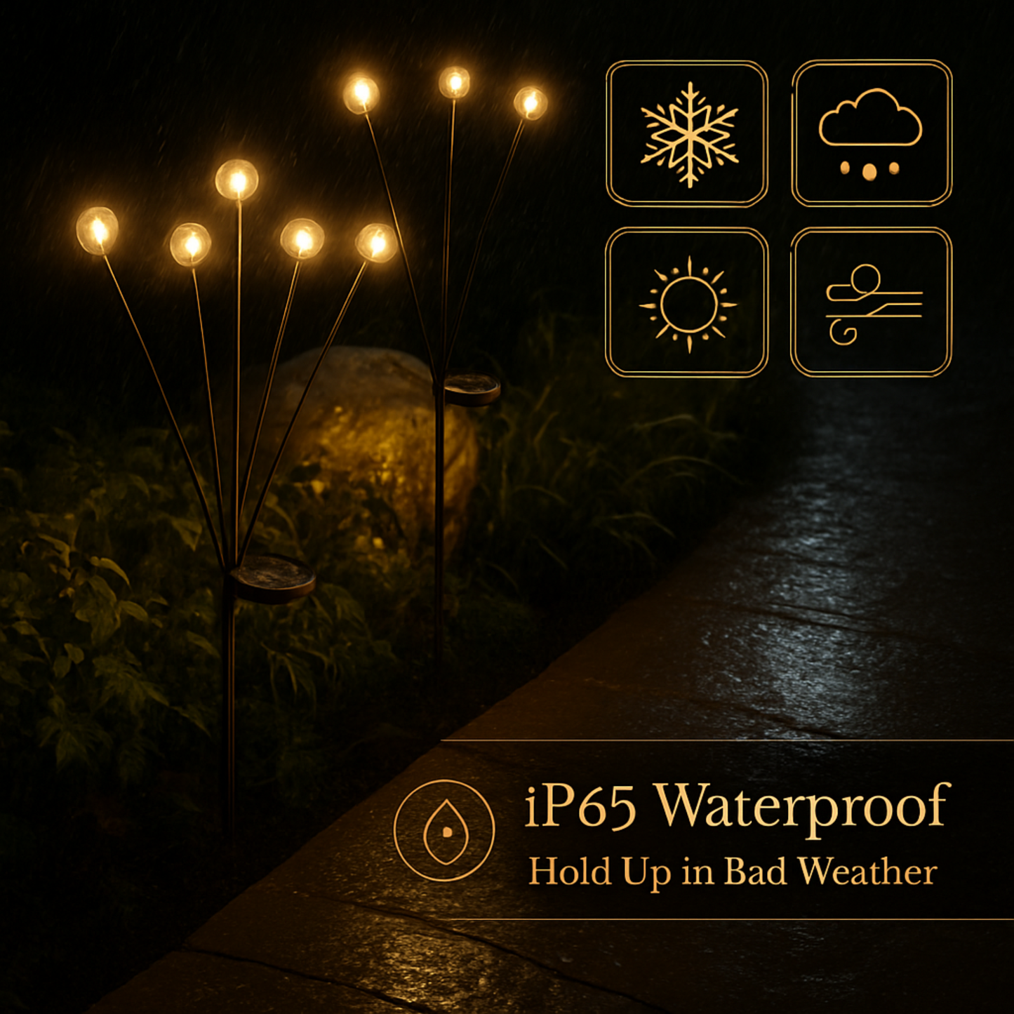 LumiFire™ Solar Firefly Garden Lights
