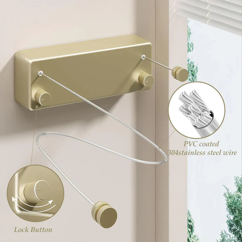 AirMaster Pro — Retractable Clothesline Wall-Mounted for Indoor & Outdoor Drying