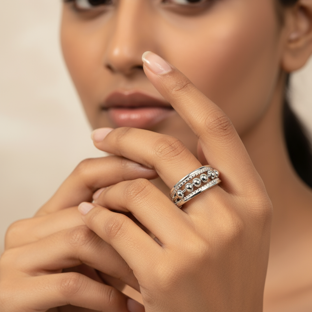 Rotating Adjustable Anti-Anxiety Fidget Ring for Focus & Calm