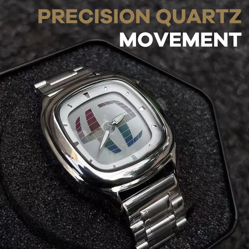 Clockwise™ – Stainless Steel Dual Display Retro Quartz Watch