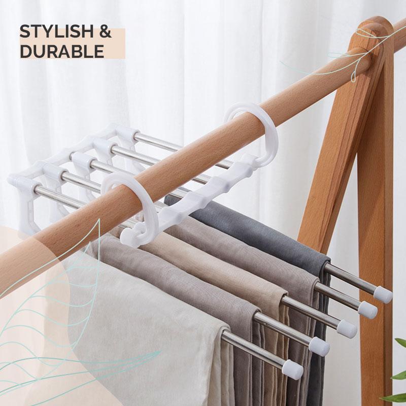 Pants Organizer Rack | Maximise closet space with sturdy multi-layer storage