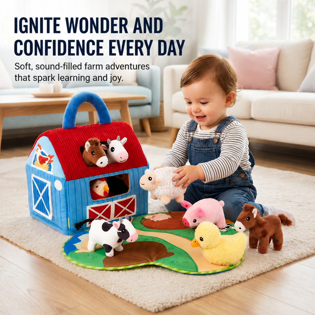 PetalNest Interactive Farm Set — Ignite Wonder and Confidence with Every Soft, Sound-Filled Adventure