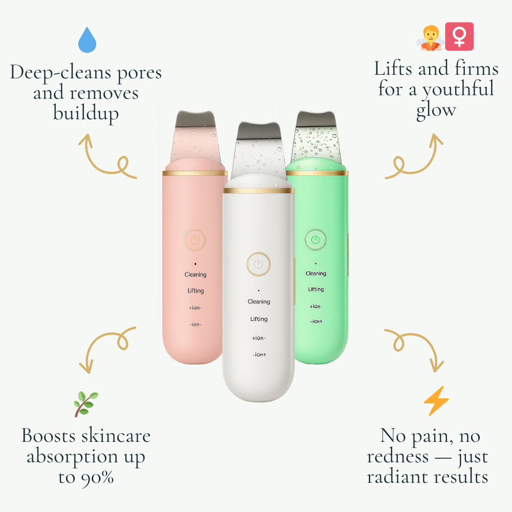 SkinPulse Ultrasonic Skin Scrubber for Deep Cleansing