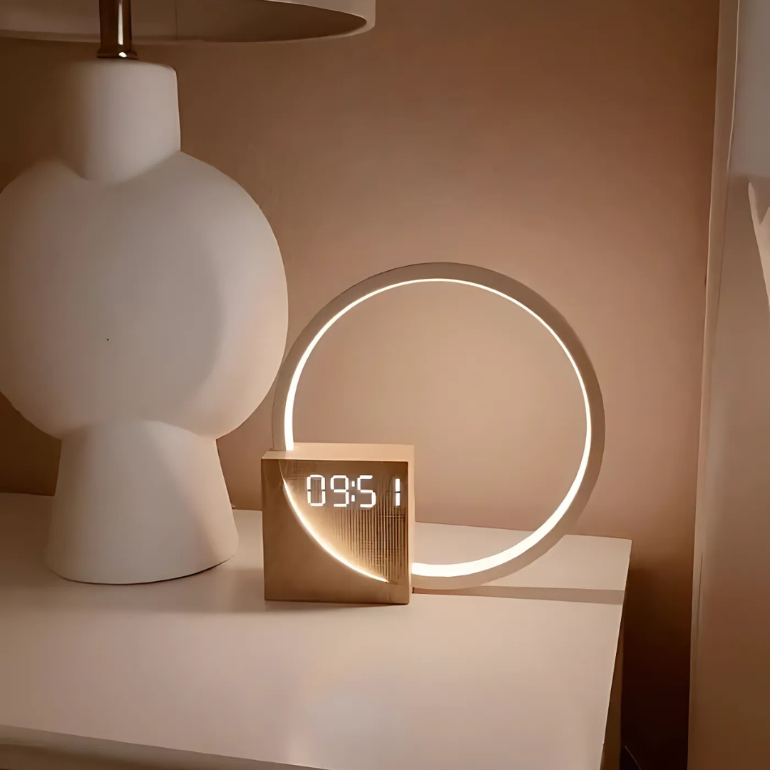 LED Desk Lamp with USB Charging and Alarm Clock Functionality