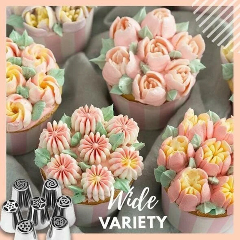 Floral Piping Tip Set for Icing and Cake Decorating