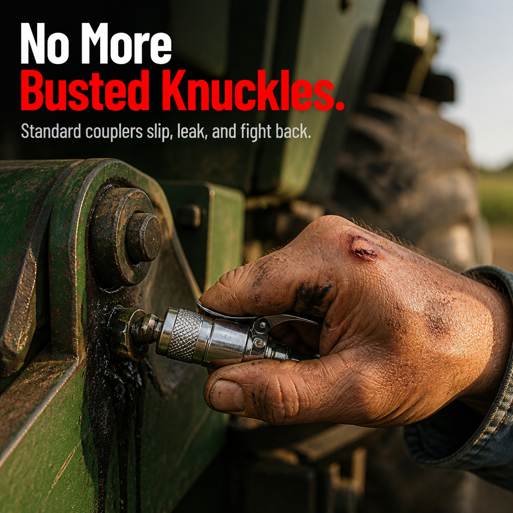 IronGrip™ — Lock On the Zerk and Pump Grease Hands-Free