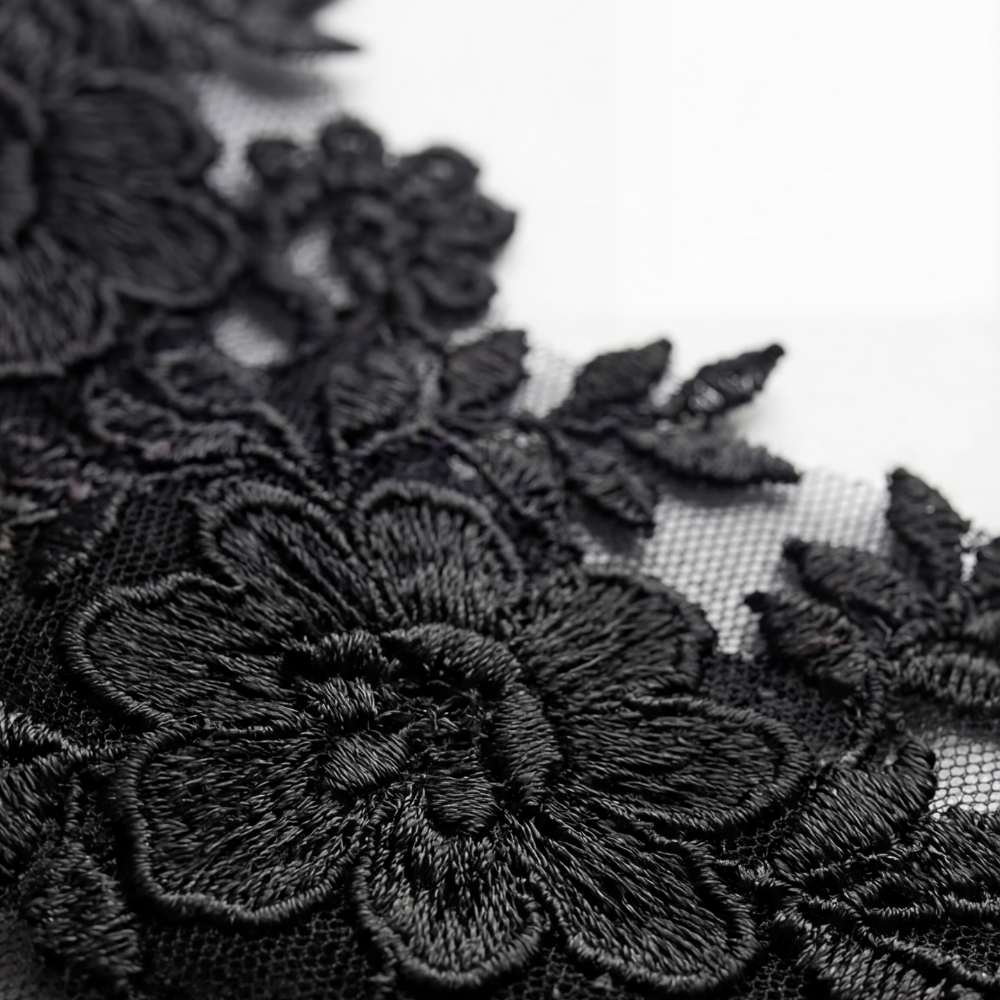 Women's Sheer Embroidered Lace Slip Dress