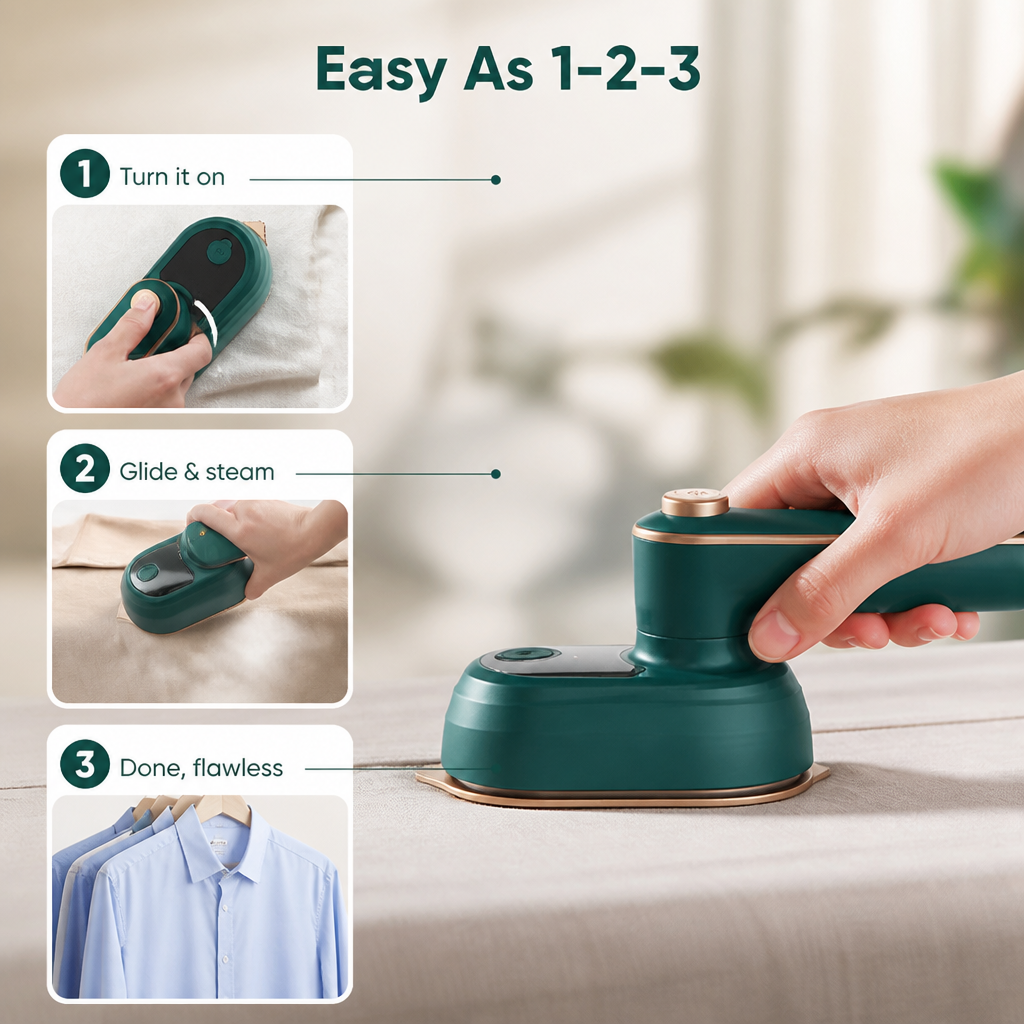 VestaPress — Look Flawless Instantly with Precision Steam Power Anywhere