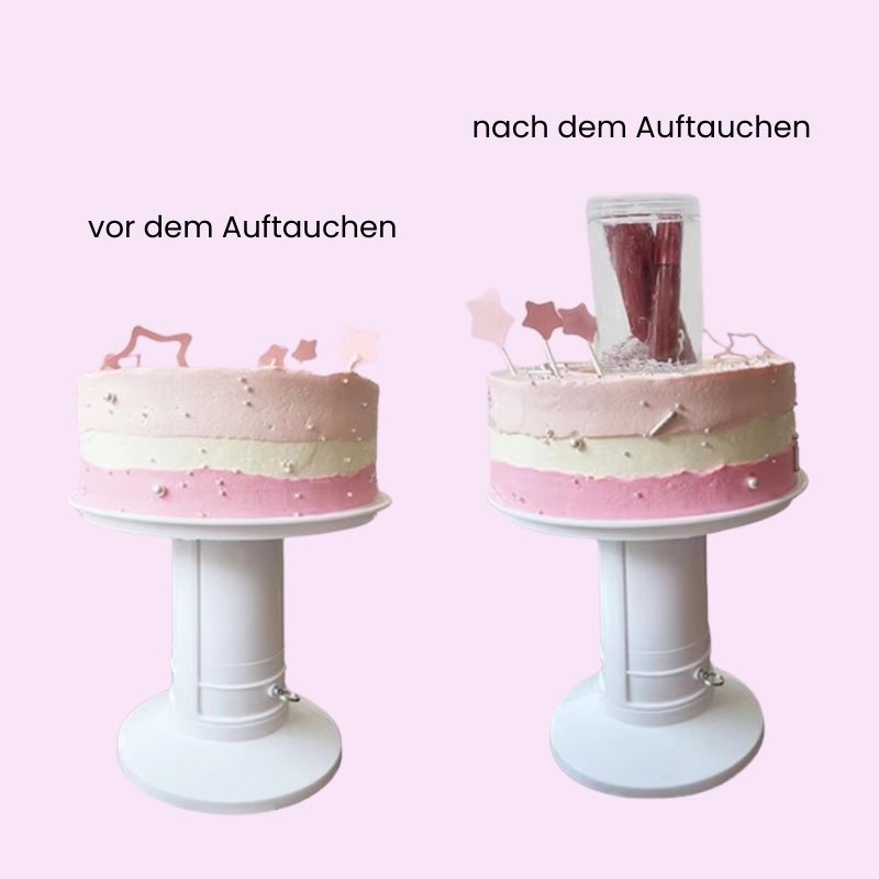 Surprise Cake Stand with Hidden Reveal Compartment