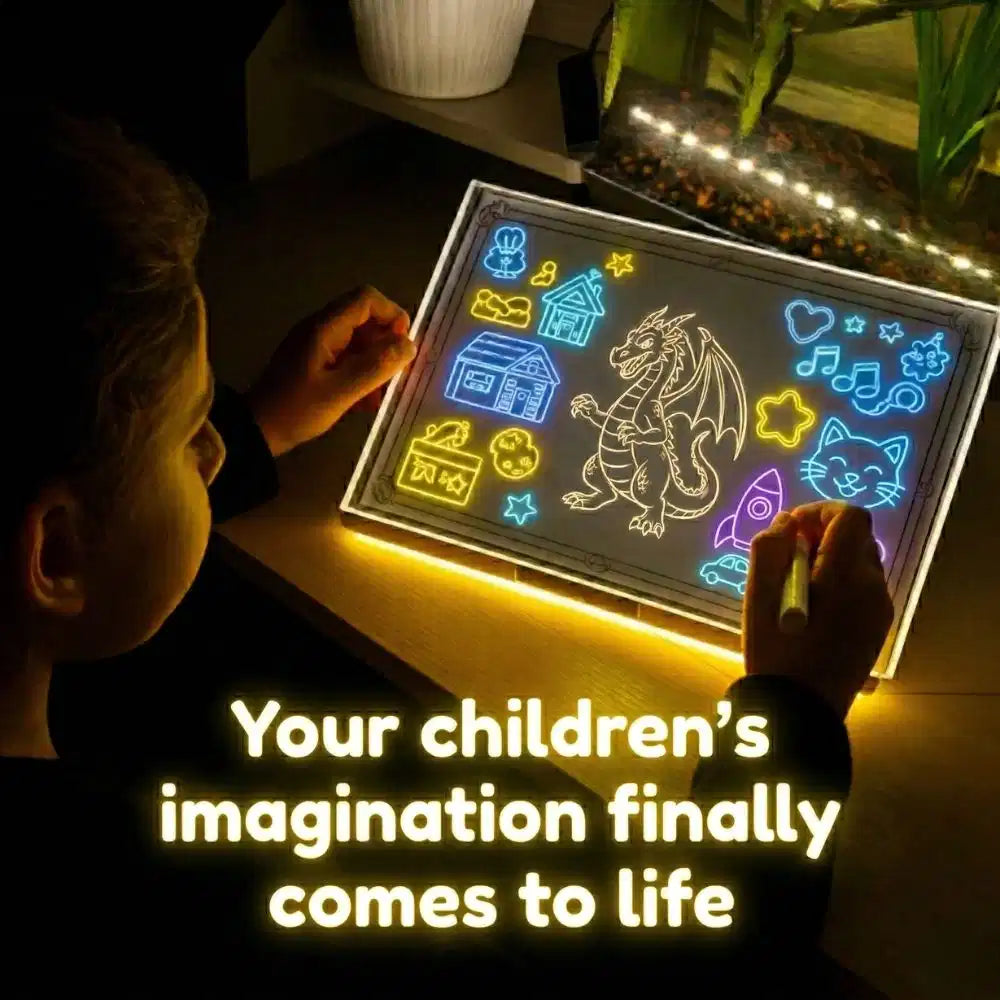 GlowPad - Reusable LED Drawing Board with Instant Erase Technology