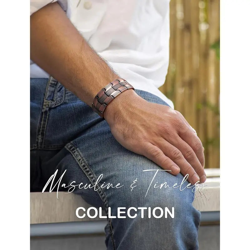 Pure Copper Magnetic Therapy Bracelet for Fatigue & Circulation