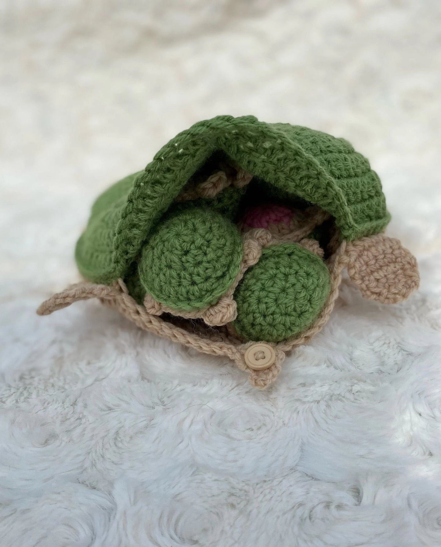 Turtle memory game (crocheted finished product)