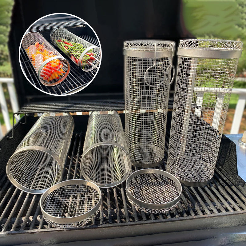 BBQ Cooking Basket | 360° Rotatable | Uniform Heat | Stainless Steel Build | GrillMaster