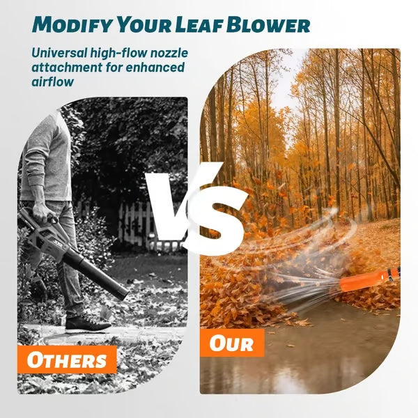 Leaf Blower Airflow Booster Attachment | Flow Amplifier | Quick Tool-Free Mount | AirJetPro