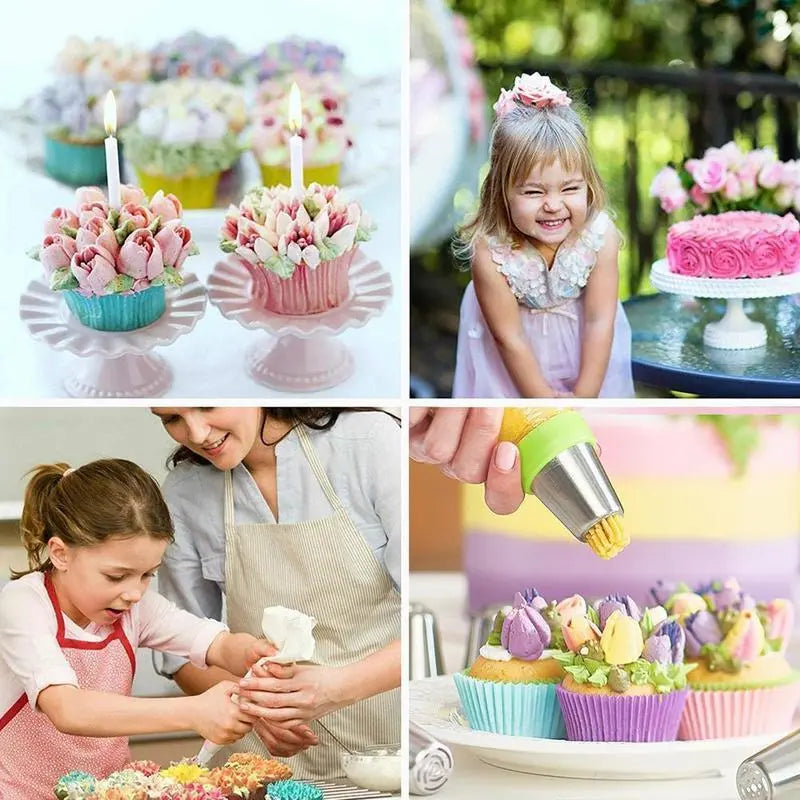 ElaraCraft™ Tulip Nozzle Set — Ignite Your Inner Artist with Stunning, Effortless Cake Masterpieces