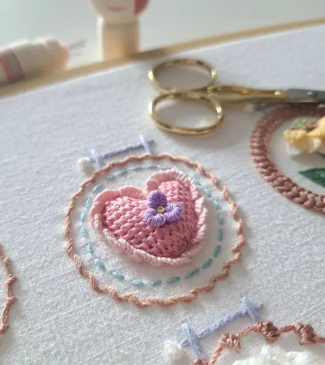 Embroidery Kit Featuring 12 Floral Designs | All-Inclusive Set | Ready for Use | NeedleNest