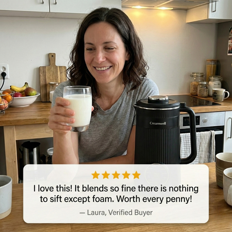 Fresh, Silky Plant Milk in Seconds – Additive-Free and Stress-Free