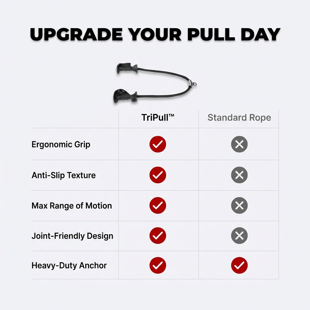 TriPull Tricep Rope with Ergonomic Handles