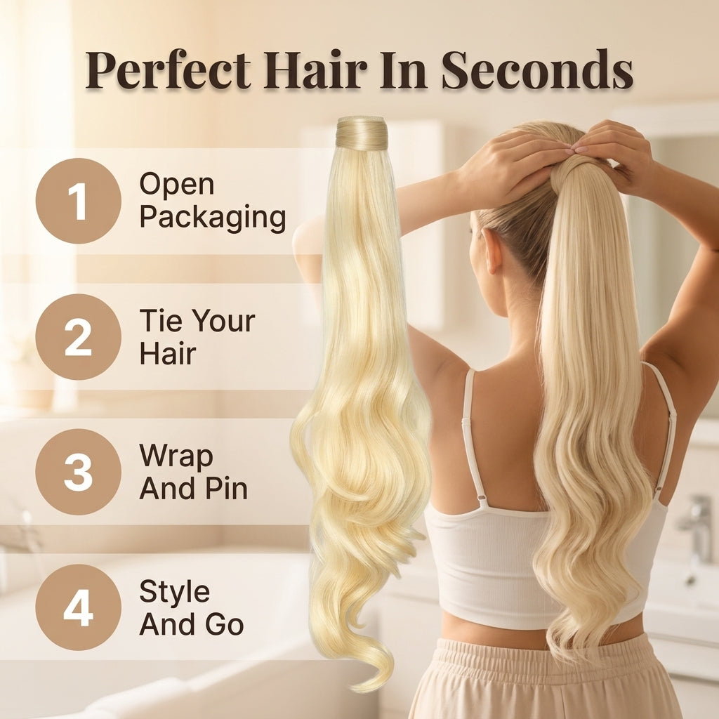 Valcero Ponytail Extension - Natural Look & Feel
