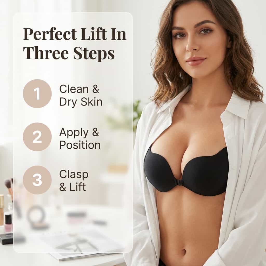 Brinoa Invisible Push-up Adhesive Bra