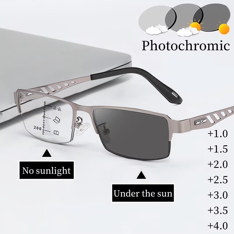 Ultra-Light Multi-Focal Reading Glasses for Indoor & Outdoor Use