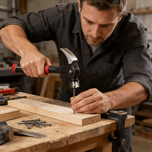 Magnetic Claw Hammer – Driving & Removing Nails