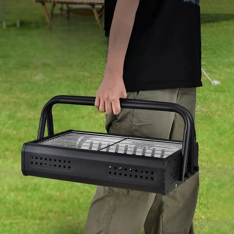 Charcoal Cooker | Portable | Foldable Handles | GrillGo
