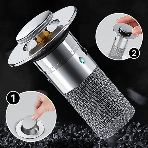 FlowGuard Stainless Steel Sink Drain Filter for Kitchen and Bathroom