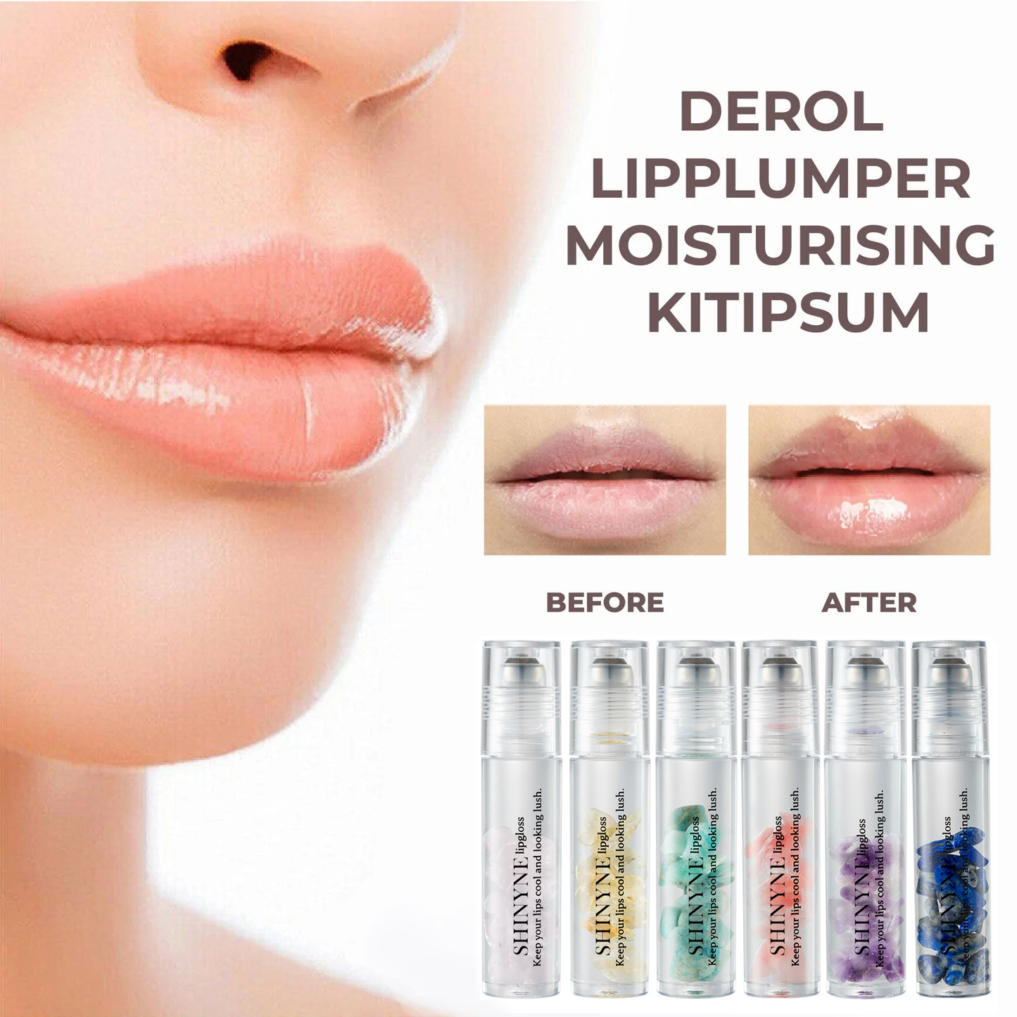Shinyne™ Natural Crystal Moisturizing lush lip Gloss