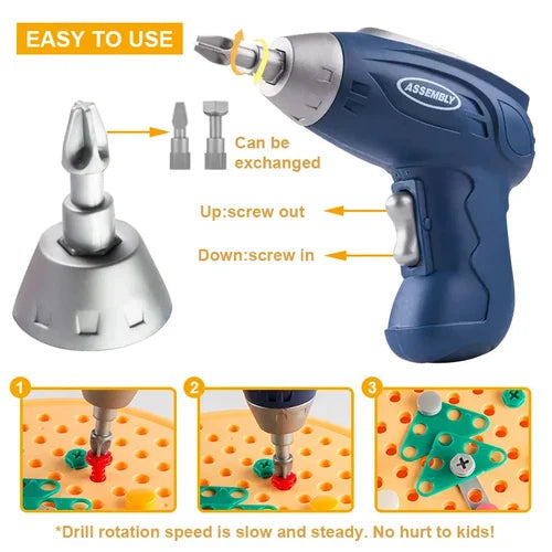 BuildBrilliance BlastSet — Kids Construction Toy Set with Drill
