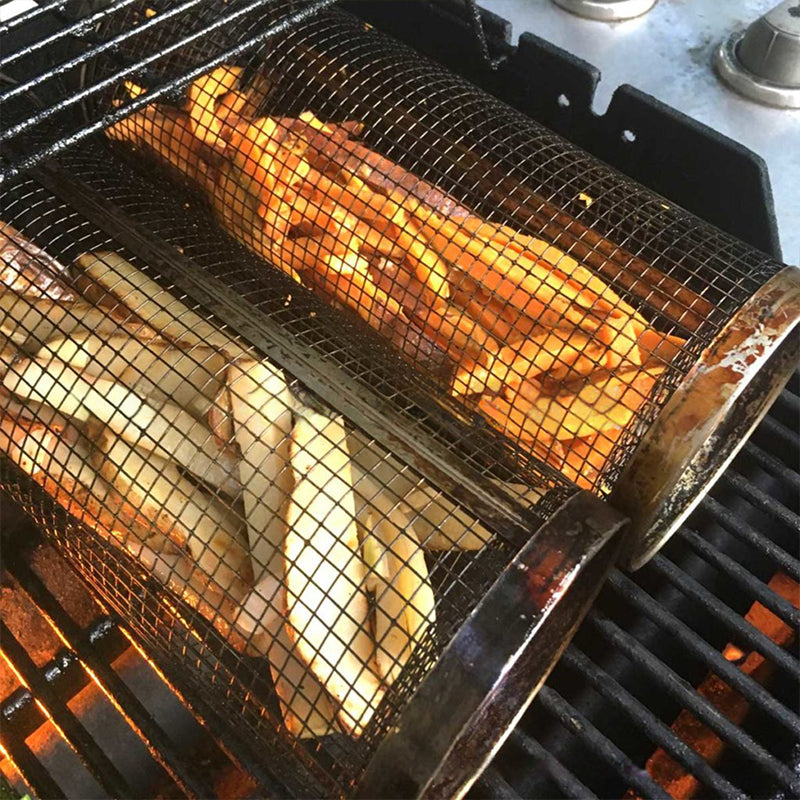 BBQ Cooking Basket | 360° Rotatable | Uniform Heat | Stainless Steel Build | GrillMaster
