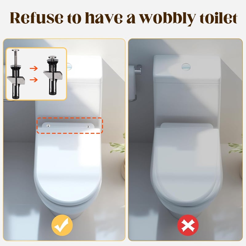 ToiLock - Heavy-Duty Toilet Seat Locking Bolts Set