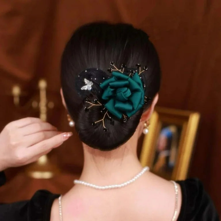 Bloomelle - Elegant Floral Hair Knot Accessories