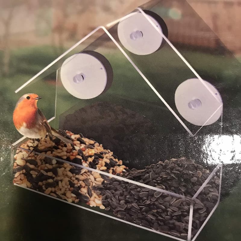 FeatherVibe — Clear Window Bird Feeder with Strong Suction Mount