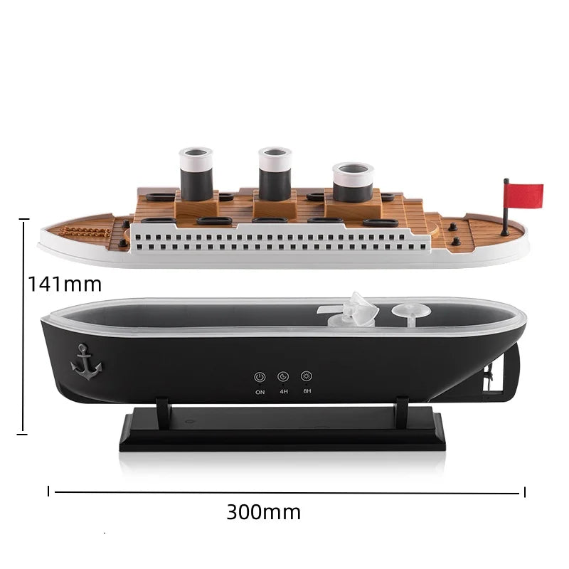 Luxury Ship Aromatherapy Humidifier - Infuse Your Space with Silky Mist
