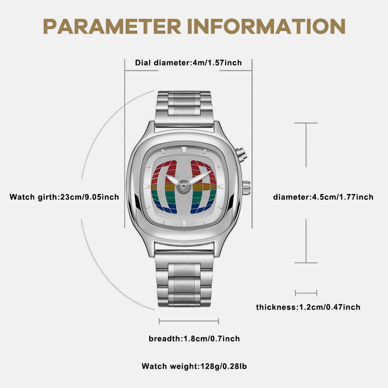 Clockwise™ – Stainless Steel Dual Display Retro Quartz Watch
