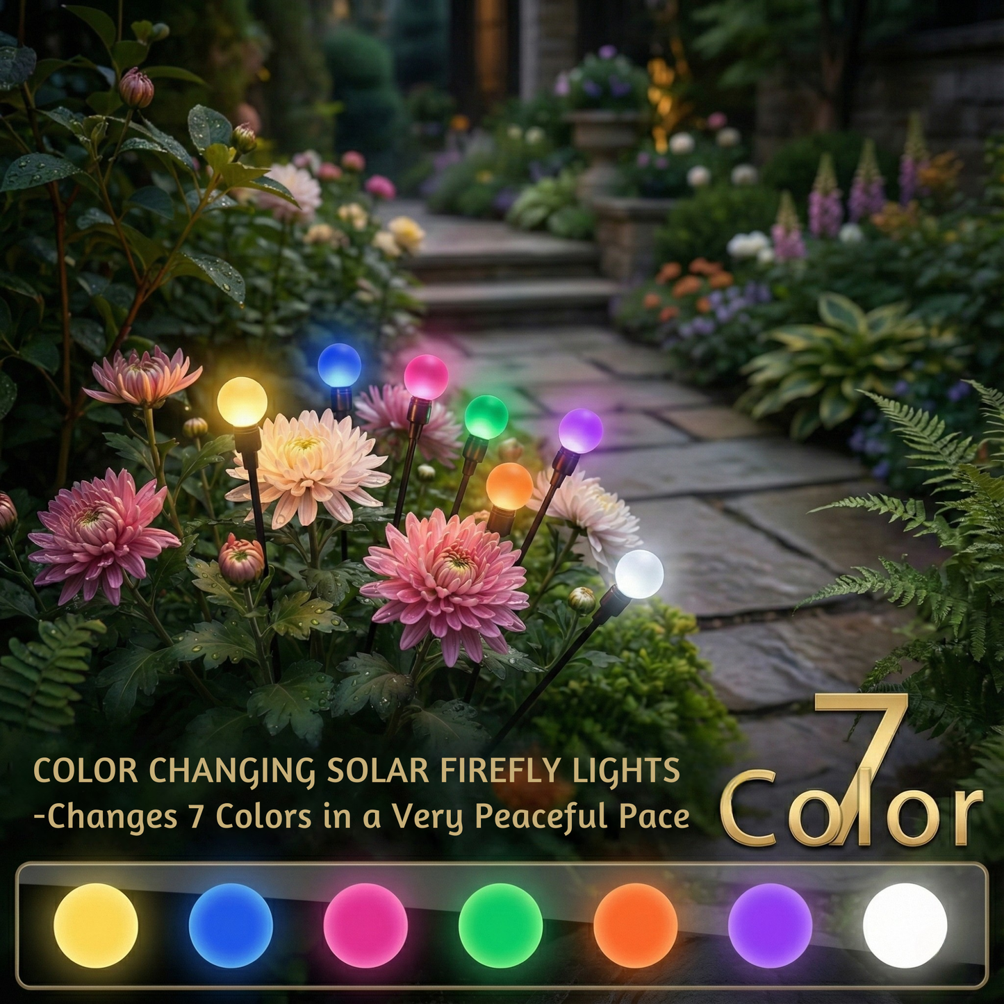 LumiFire™ Solar Firefly Garden Lights