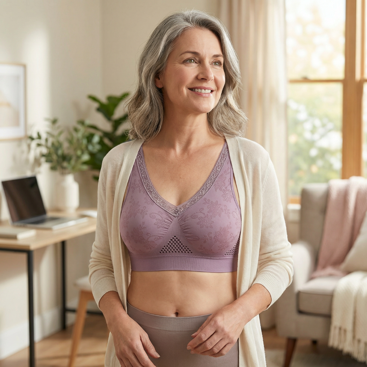 Aireya™ – Wireless Cotton Comfort Bra with Breathable Mesh