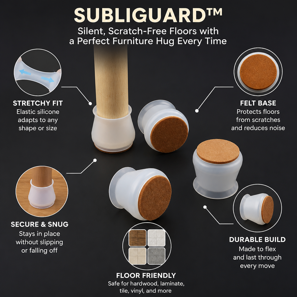 SubliGuard — Silent, Scratch-Free Floors with a Perfect Furniture Hug Every Time