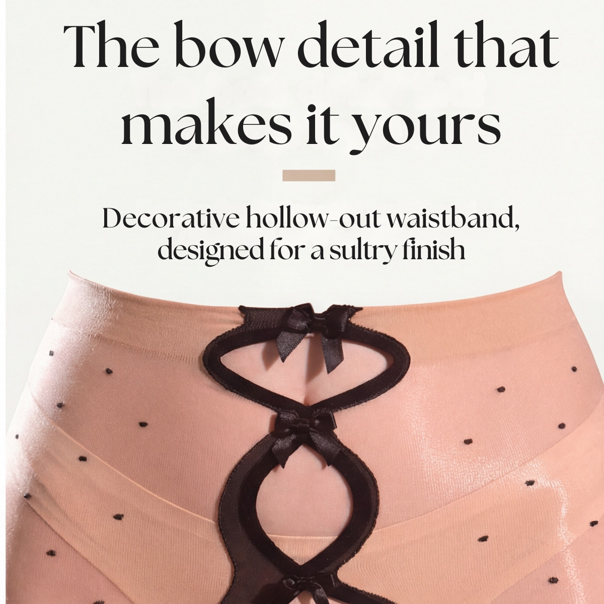 Aurelia™ – Bow Cutout Shimmer Polka Dot Tights