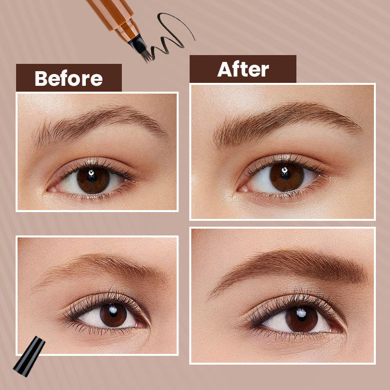 Waterproof Four-tip Beard and Eyebrow Pen