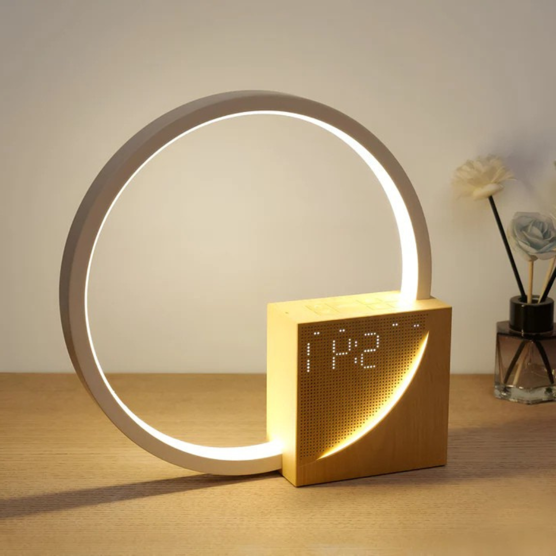 LED Desk Lamp with USB Charging and Alarm Clock Functionality